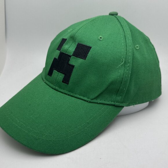 Minecraft Creeper Green Hat Baseball Cap Strapback Adjustable - Picture 2 of 4